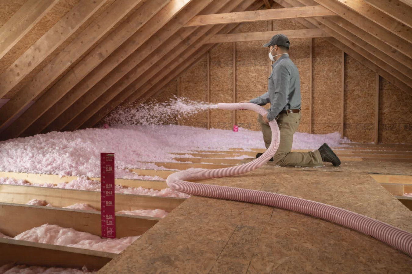 Blown-in insulation